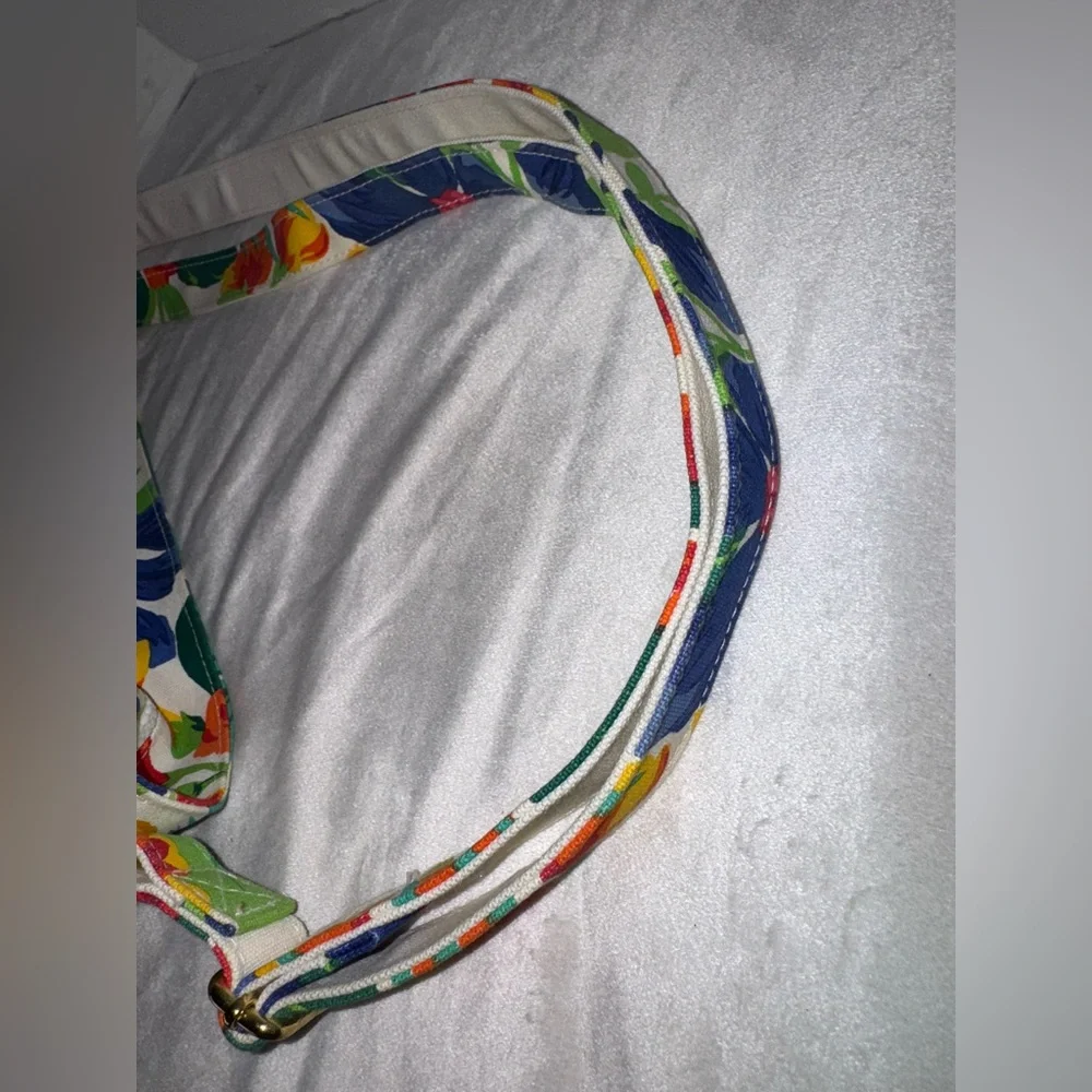‼️SOLD‼️90s Liz Claiborne Colorful Tropical Botanical Shoulder/Crossbody Bag - Picture 9 of 14